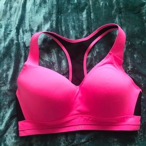 Victoria’s Secret hot pink and black sports bra